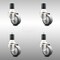 Service Caster 3 Inch 316SS Thermoplastic Rubber Swivel 1-7/8 Inch Expanding Stem Caster Set SCC-SS316EX20S314-TPRB-178-4 - alternate 1